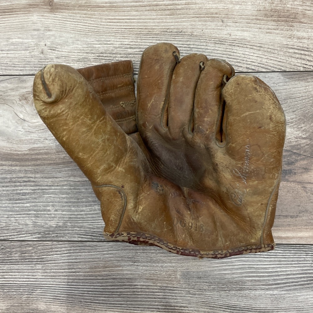 D&M Right Hand Brown Leather Softball Glove Flex Pad Autograph DG918 13in